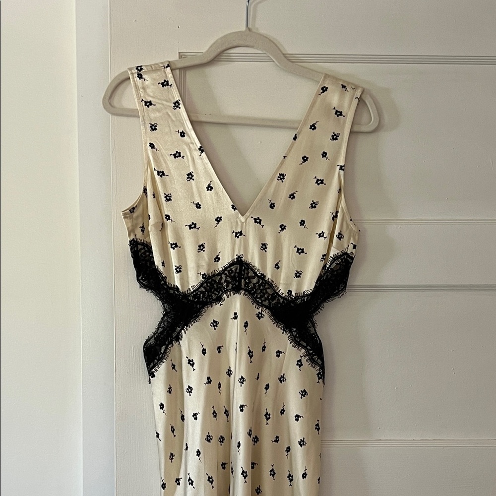 Rails Cream and Black Floral Dress